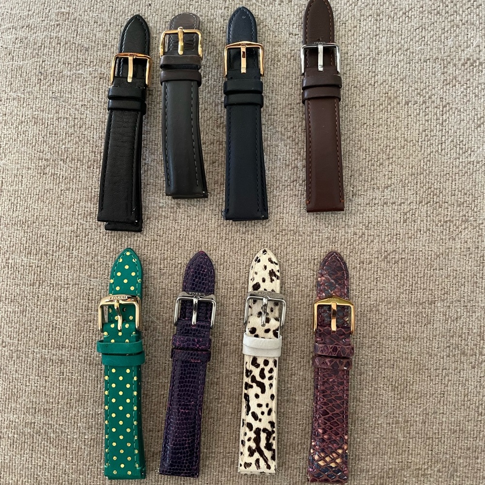 8 Fossil Watch Bands 18mm
